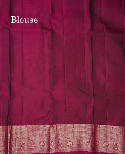 Beautiful Mango Yellow Zari Lines With Butta PureMix Silk Saree With Contrast Pink Traditional Border