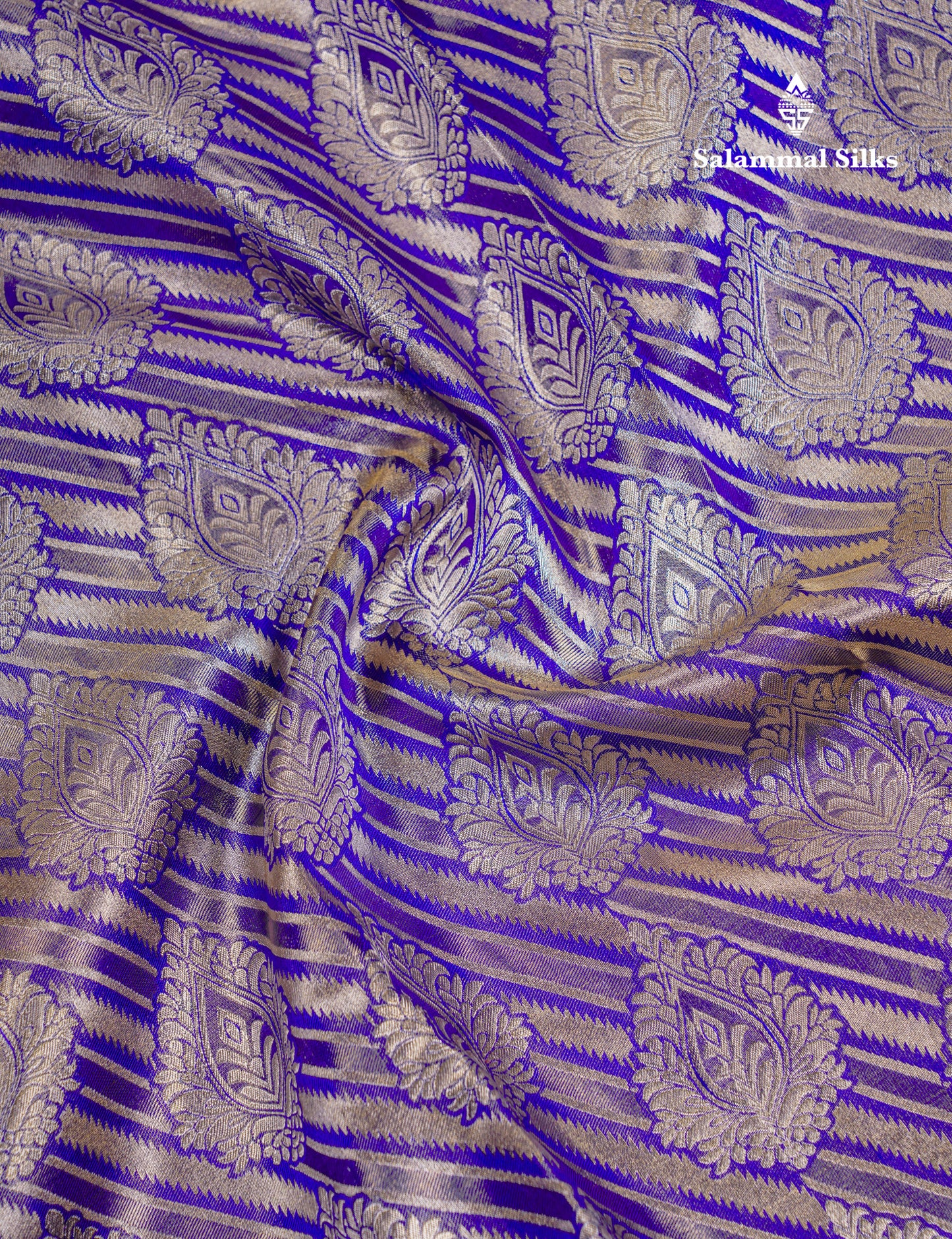 Beautiful Violet Tissue Bridal Puremix Silk Saree With Contrast Vadamalli Traditional Border
