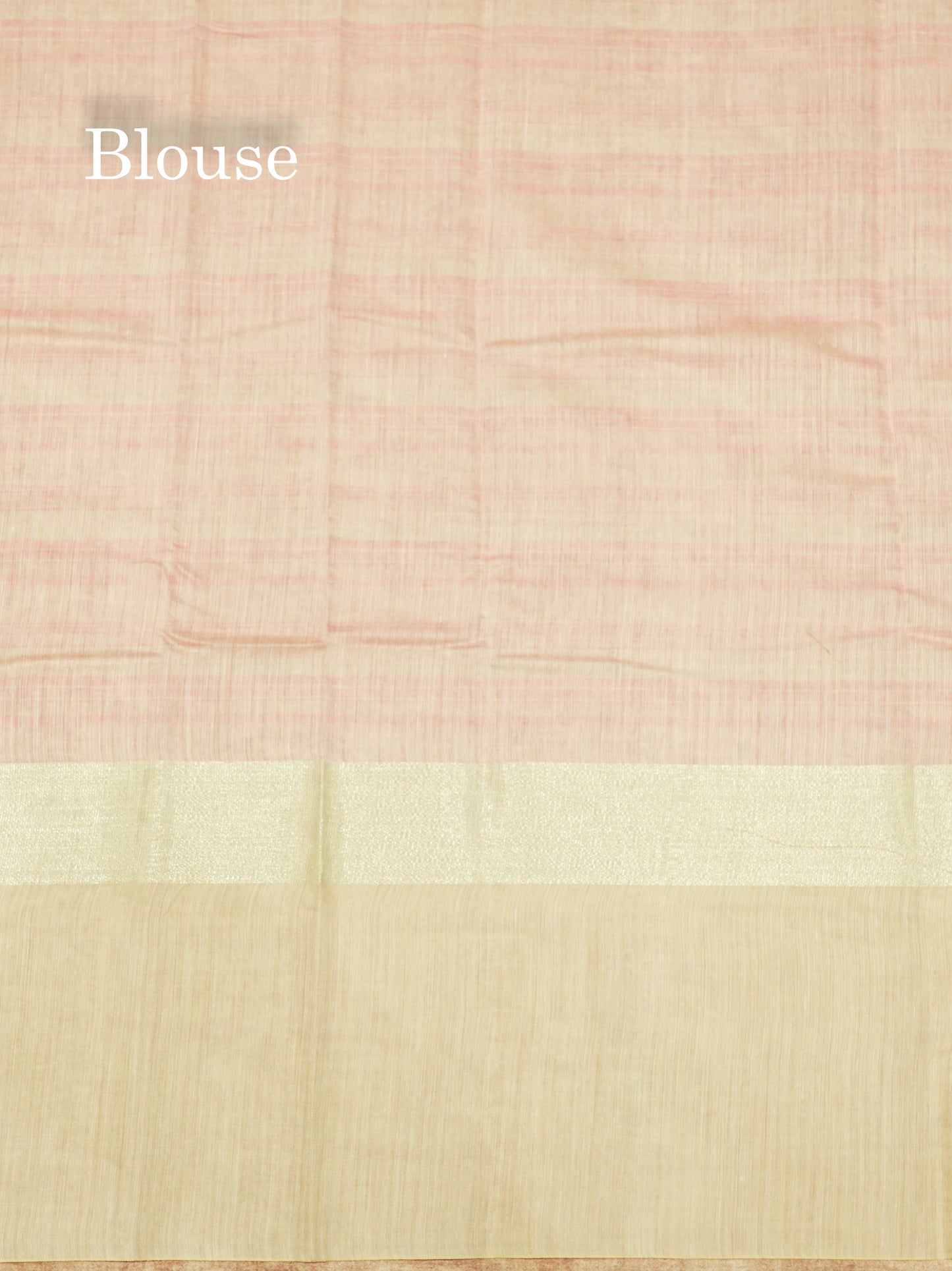 Beautiful Light Pink Linen Mix Saree With Contrast Sandal Embroidery Border