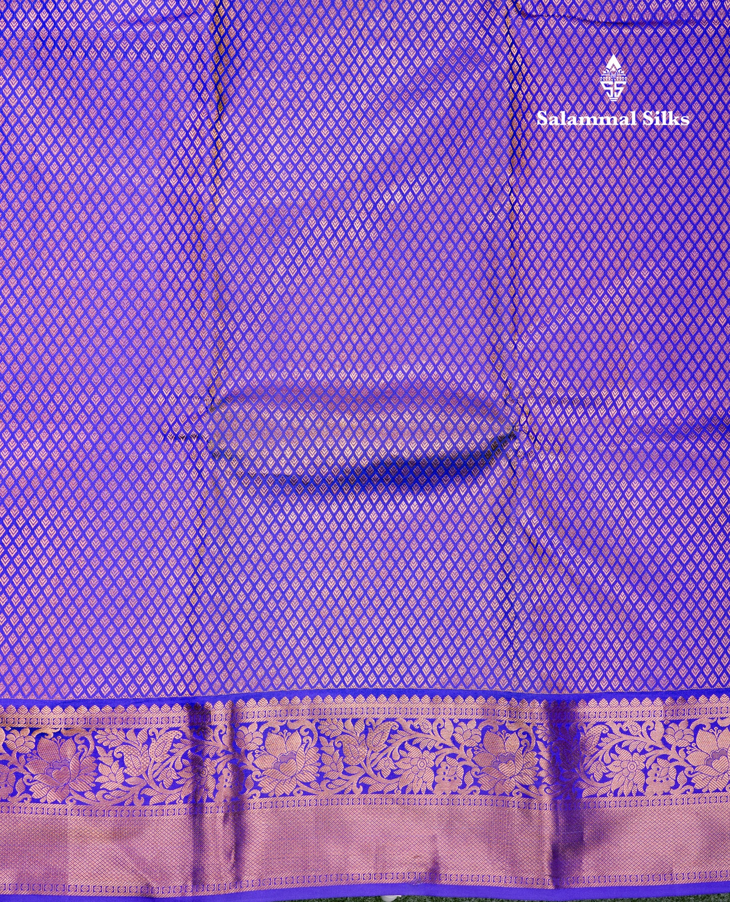 Beautiful Violet Bridal Pure Mix Kanjivaram Silk Saree With Traditional Border