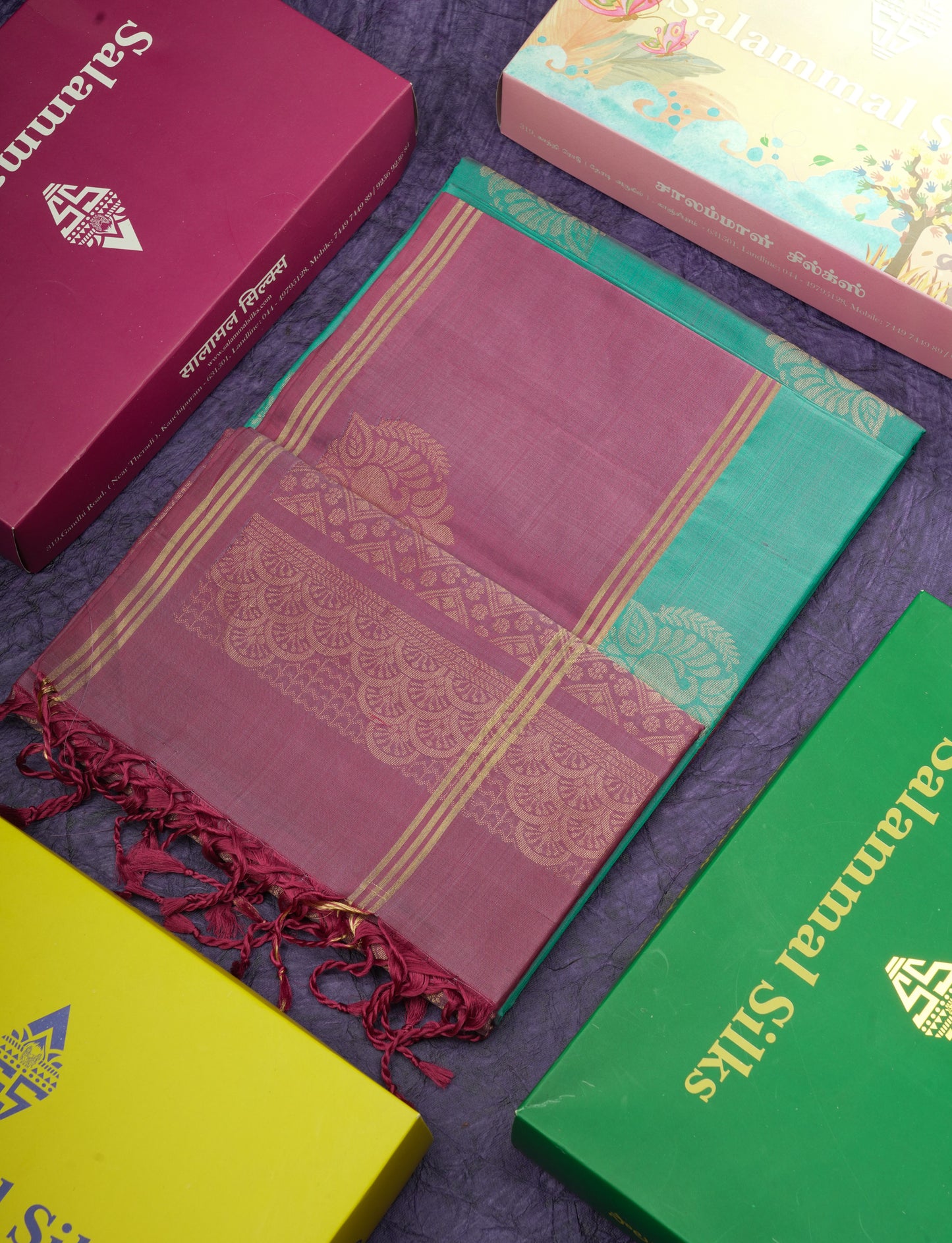 Beautiful Dual Tone Pastel Blue Pure Kanjivaram Soft Silk Saree With Contrast Pink Shade Fancy Border