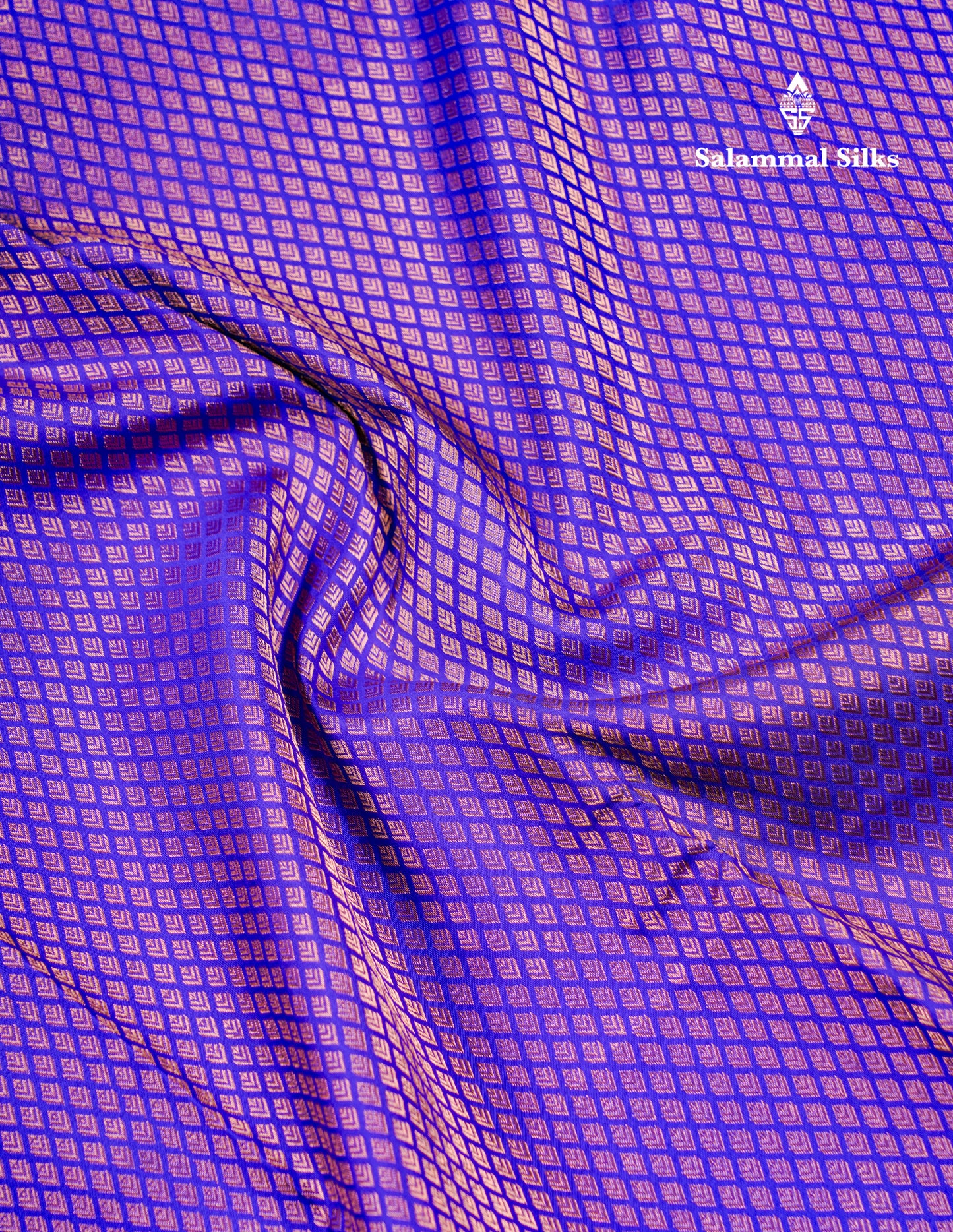 Beautiful Violet Bridal Pure Mix Kanjivaram Silk Saree With Traditional Border
