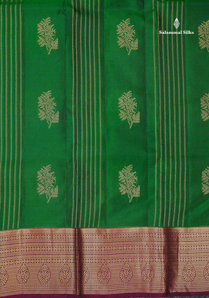 Beautiful Mango Yellow Zari Lines With Butta PureMix Silk Saree With Contrast Pink Traditional Border