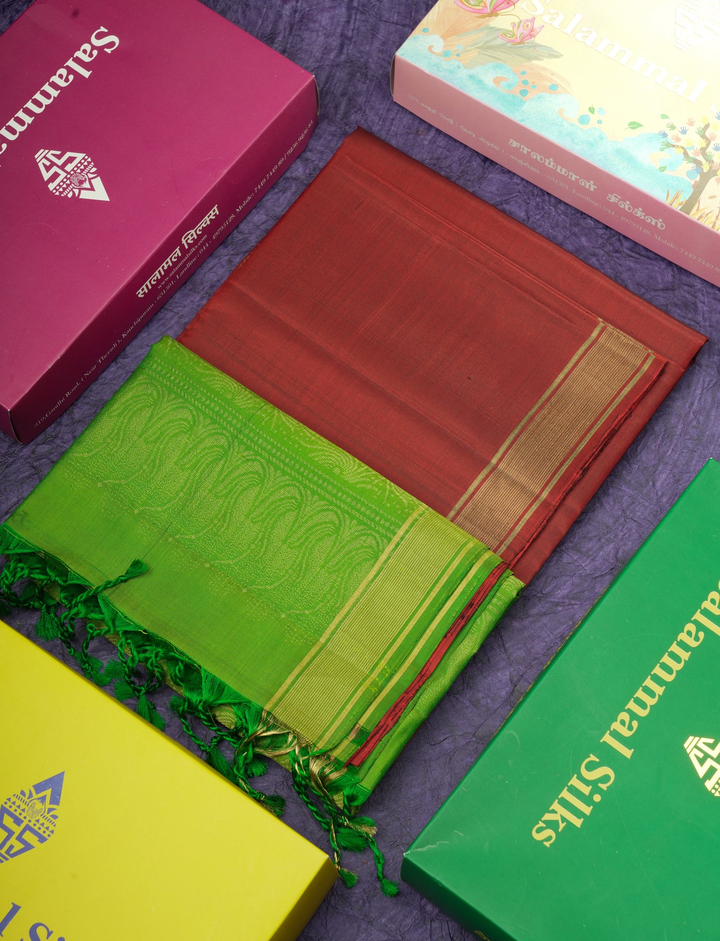 Beautiful Maroon Pure Kanjivaram Soft Silk Saree With Small Zari Border