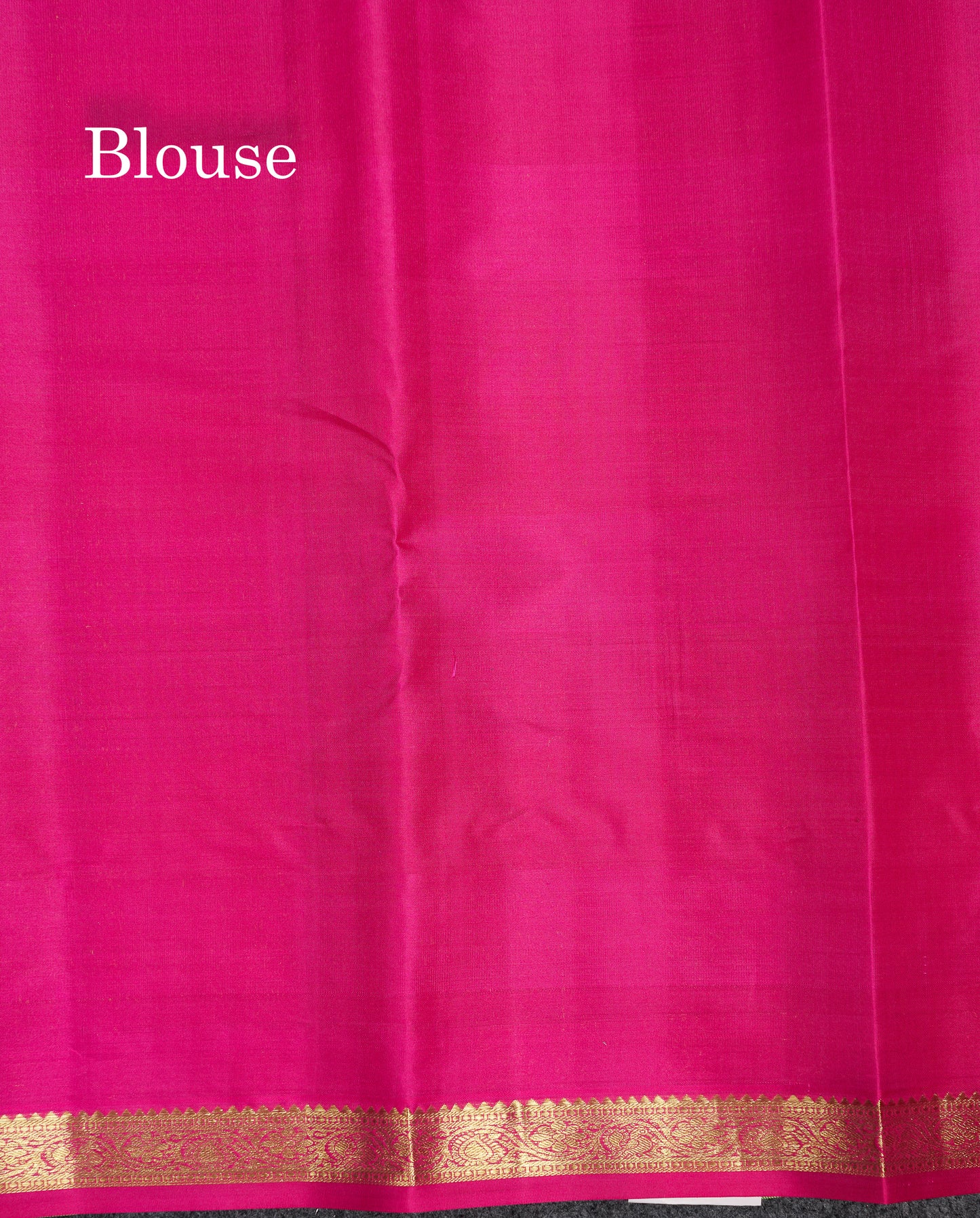 Beautiful Paalum Pazham Checks With Butta Pure Kanjivaram Silk Saree With Contrast Pink Blouse