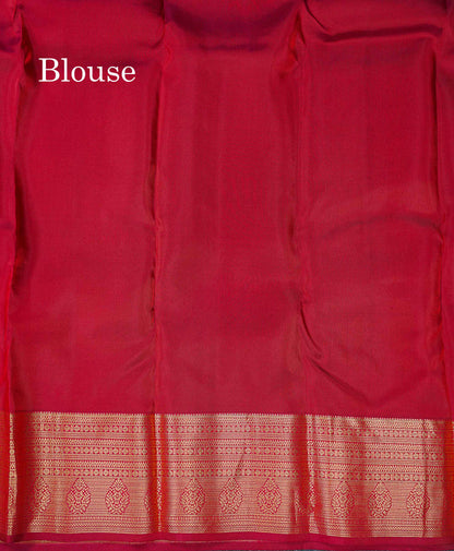 Beautiful Mango Yellow Zari Lines With Butta PureMix Silk Saree With Contrast Pink Traditional Border