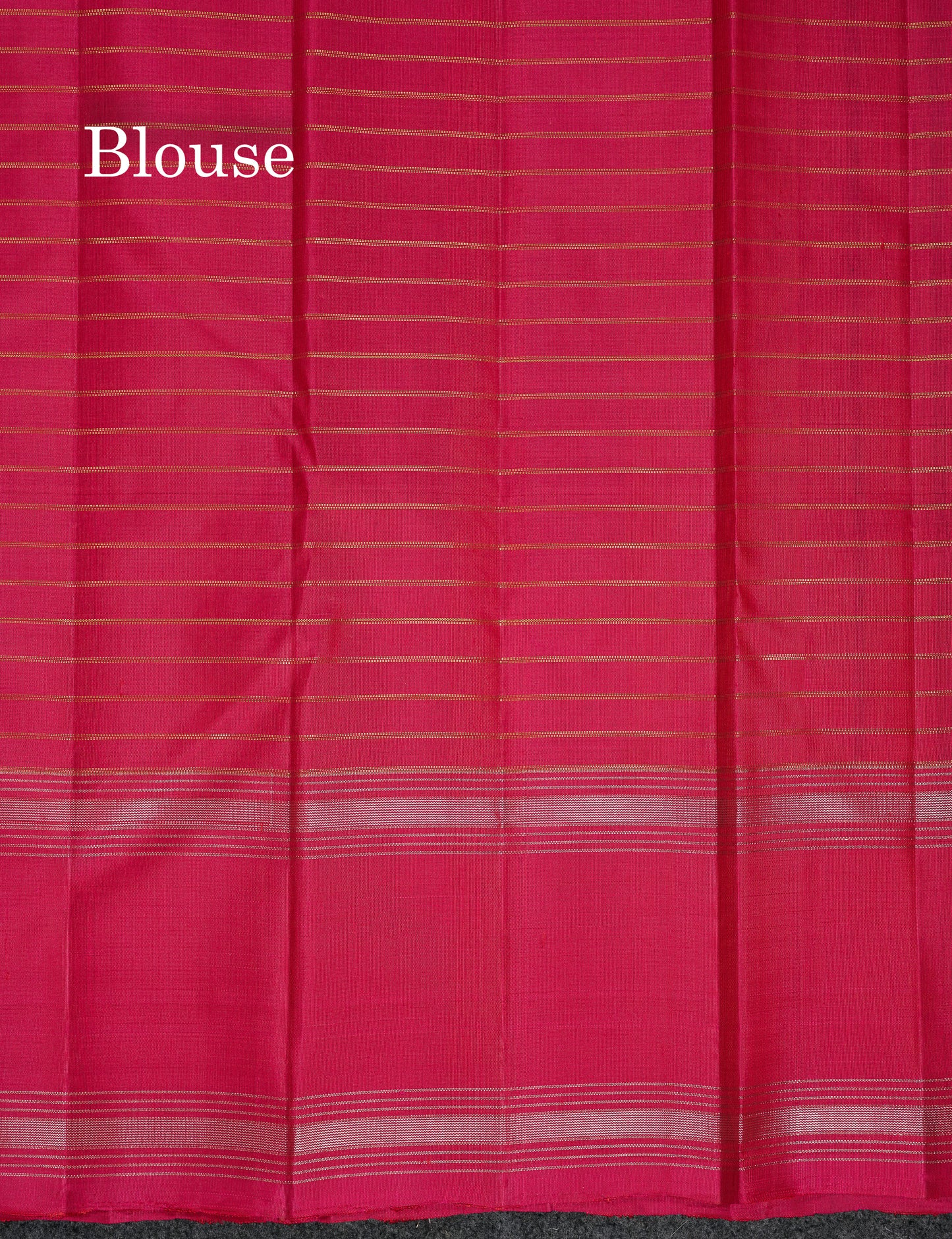 Beautiful Dual Tone Pinkish Red Pure Kanjivaram Silk Saree With Traditional Gap Border