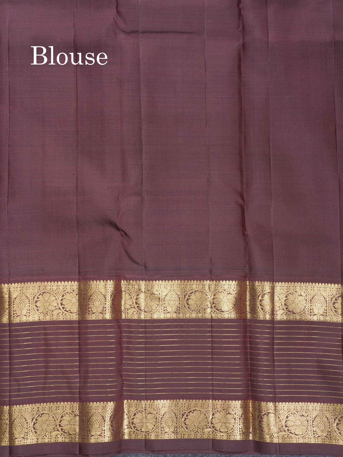 Rust Orange Pure Kanjivaram Silk Saree With Contrast Dark Brown Traditional Border