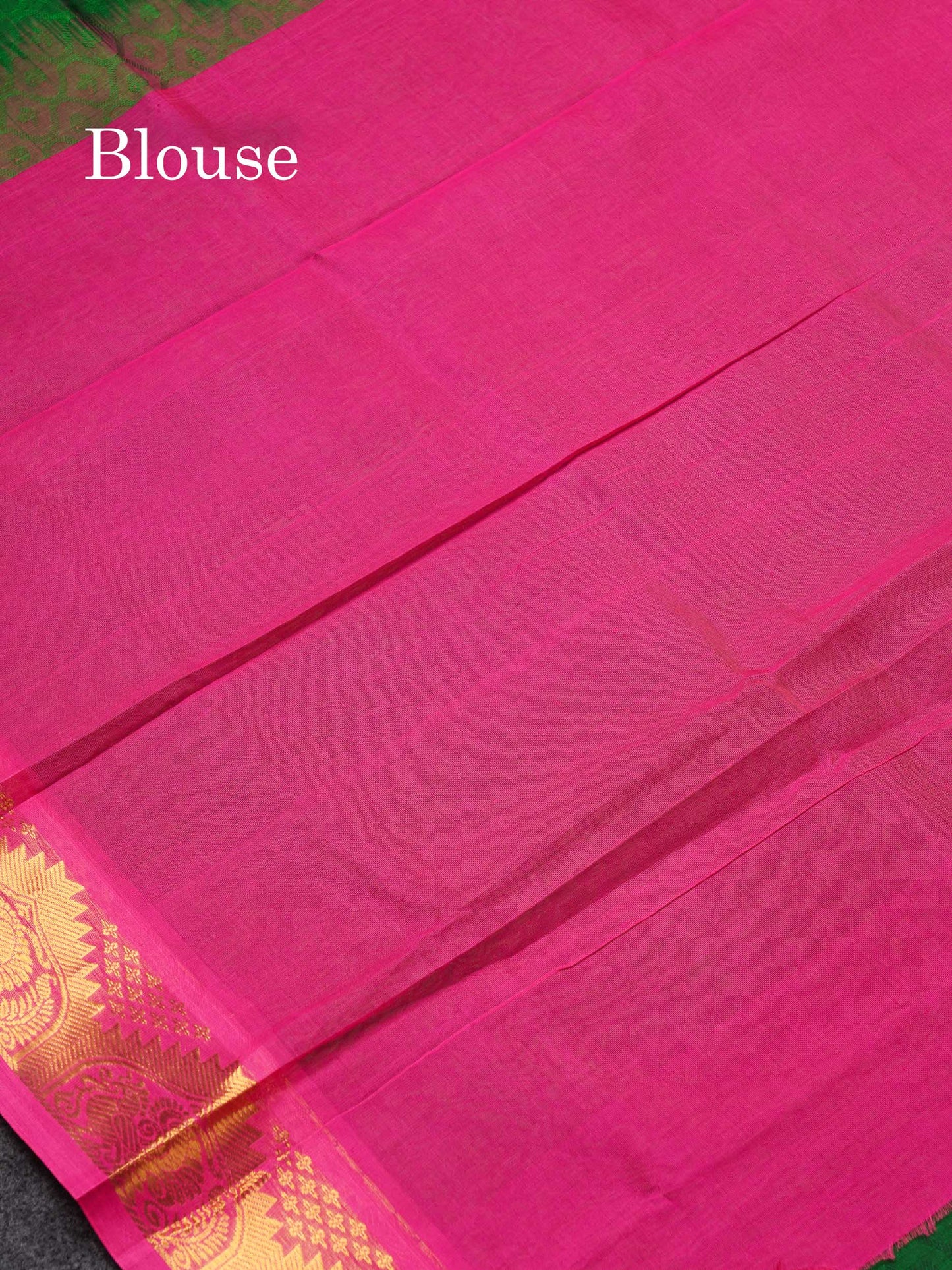 Beautiful Bottle Green Empose Design Pure Silk Cotton Saree With Gold Zari Borer