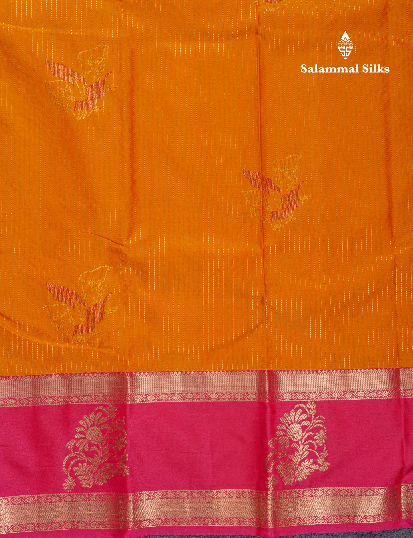 Elephant Grey Semi Silk Saree With Contrast Dark Purple Evening Morning Border