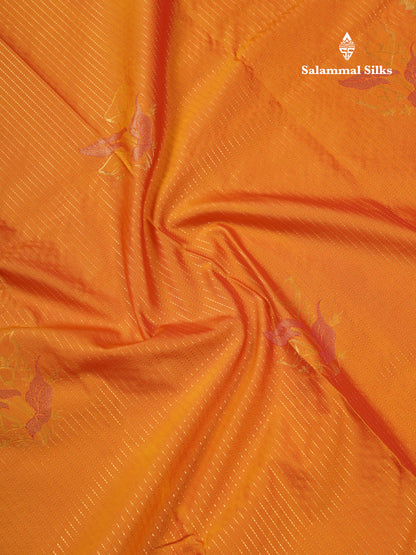 Elephant Grey Semi Silk Saree With Contrast Dark Purple Evening Morning Border