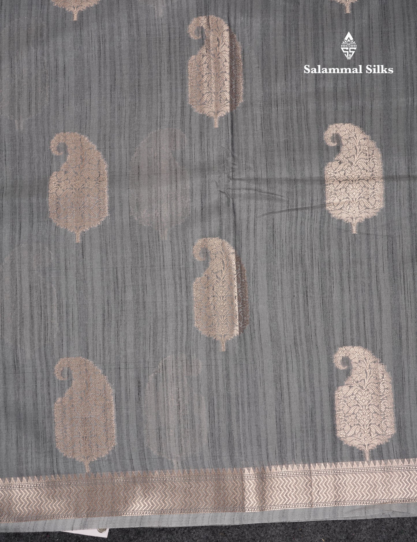 Beautiful Light Brown Jute Mix Saree With Small Fancy Border