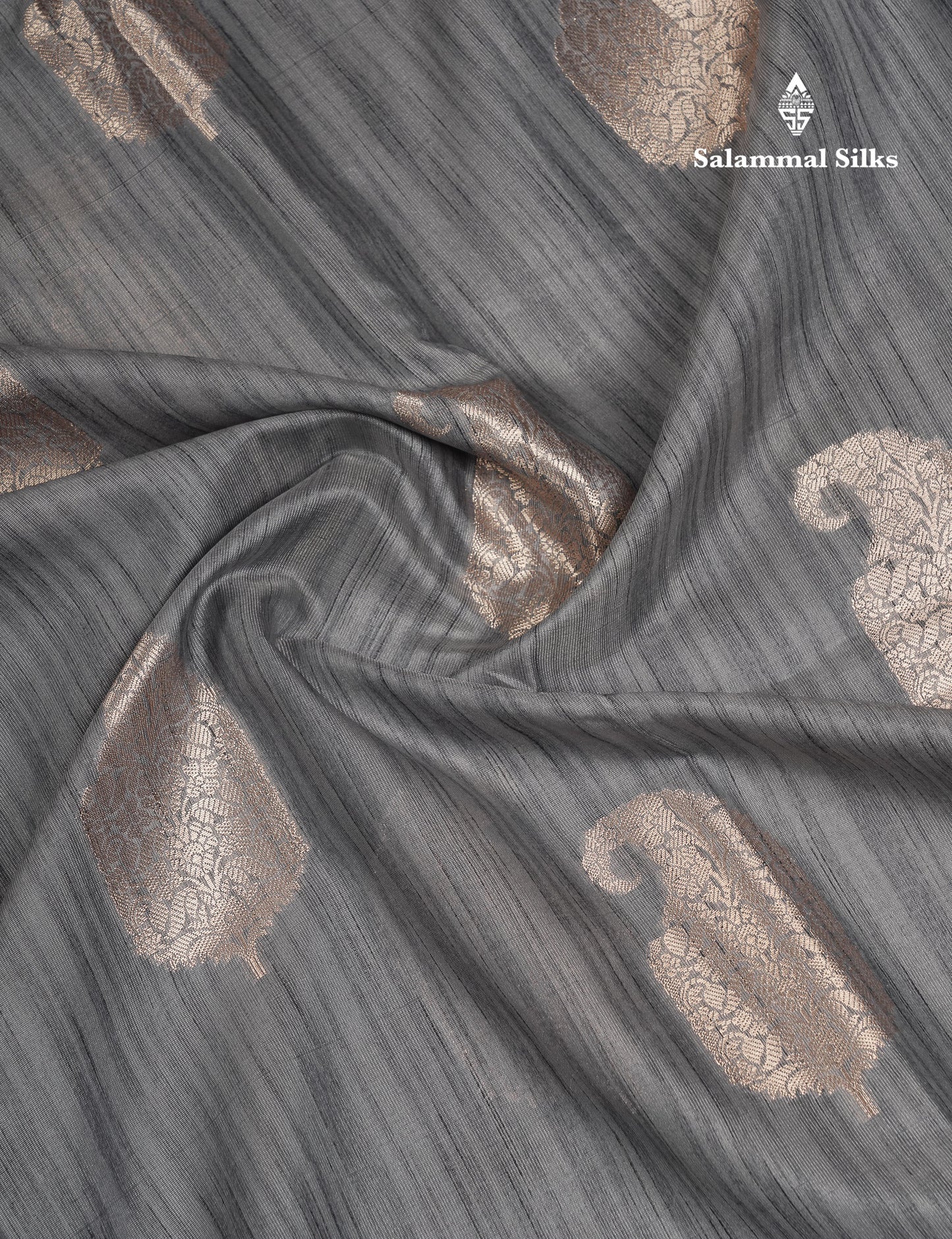 Beautiful Light Brown Jute Mix Saree With Small Fancy Border