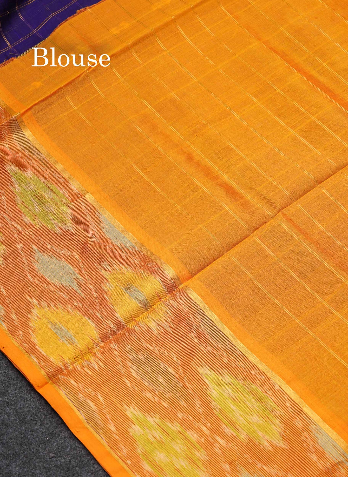 Violet Checks With Butta Pure Silk Cotton Saree With Tissue Ekkat Deisgn Border
