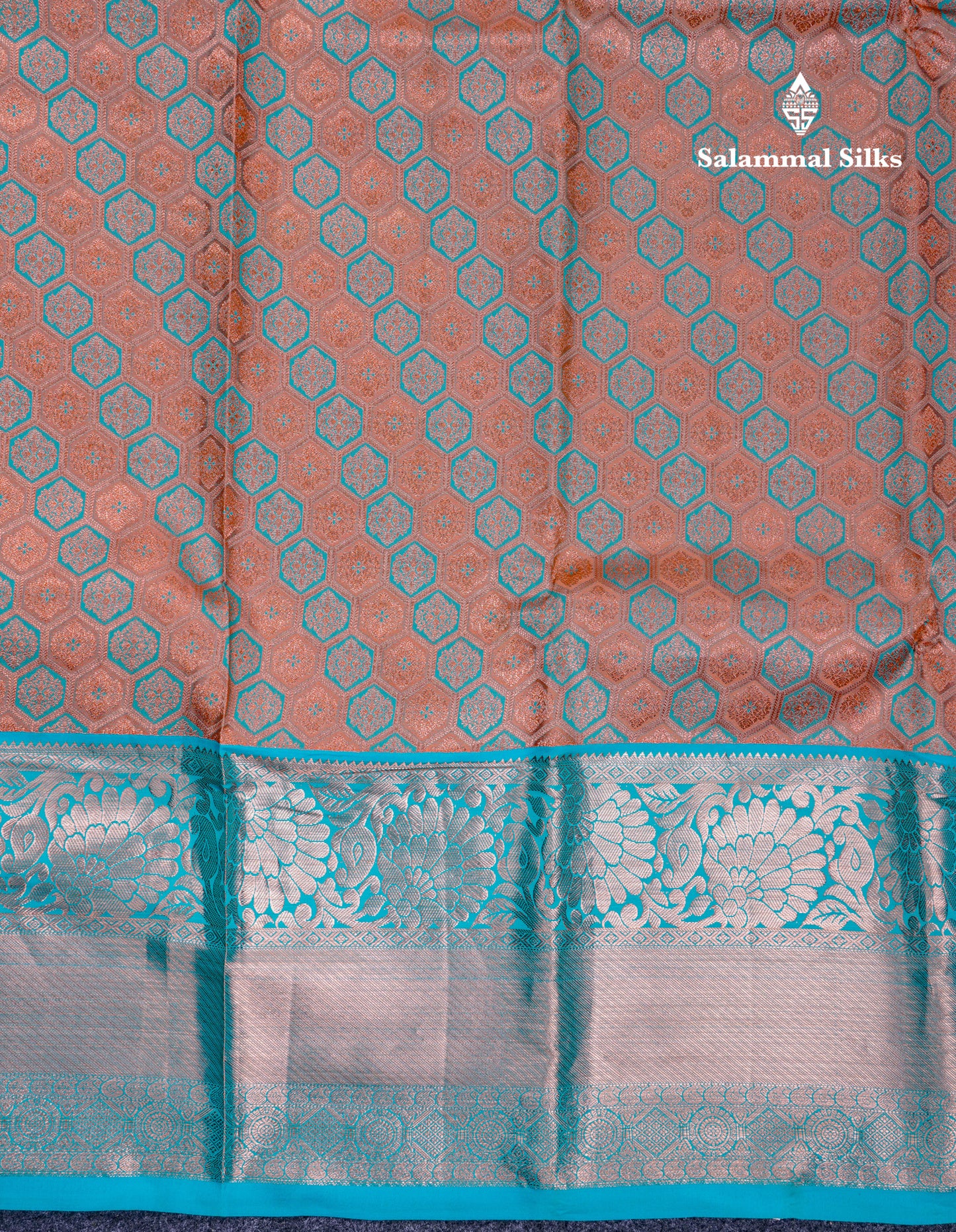 Beautiful Chocolate Bridal Puremix Silk Saree With Contrast Sapphire Blue Traditional Evening Morning Border