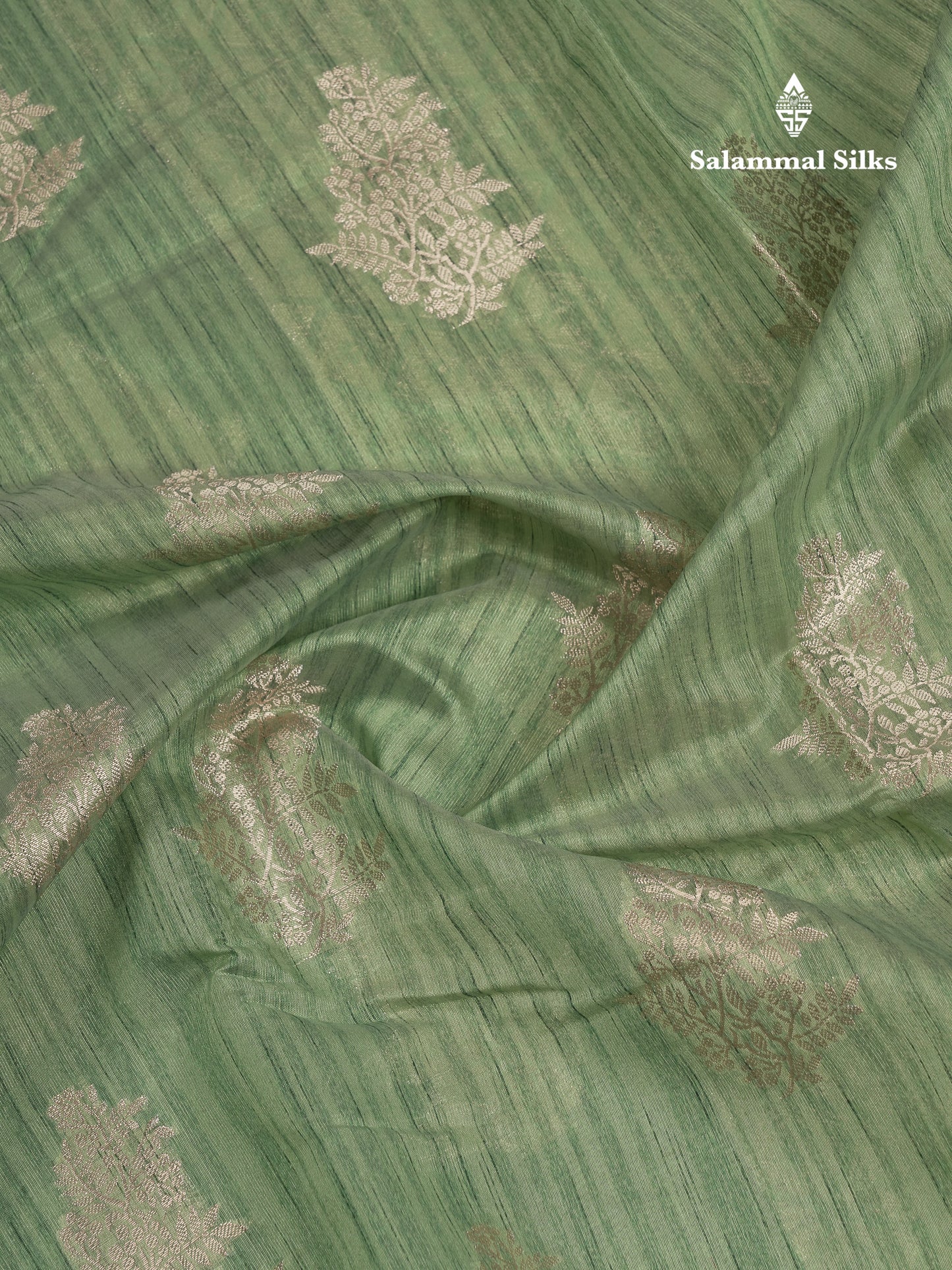 Beautiful Light Brown Jute Mix Saree With Small Fancy Border