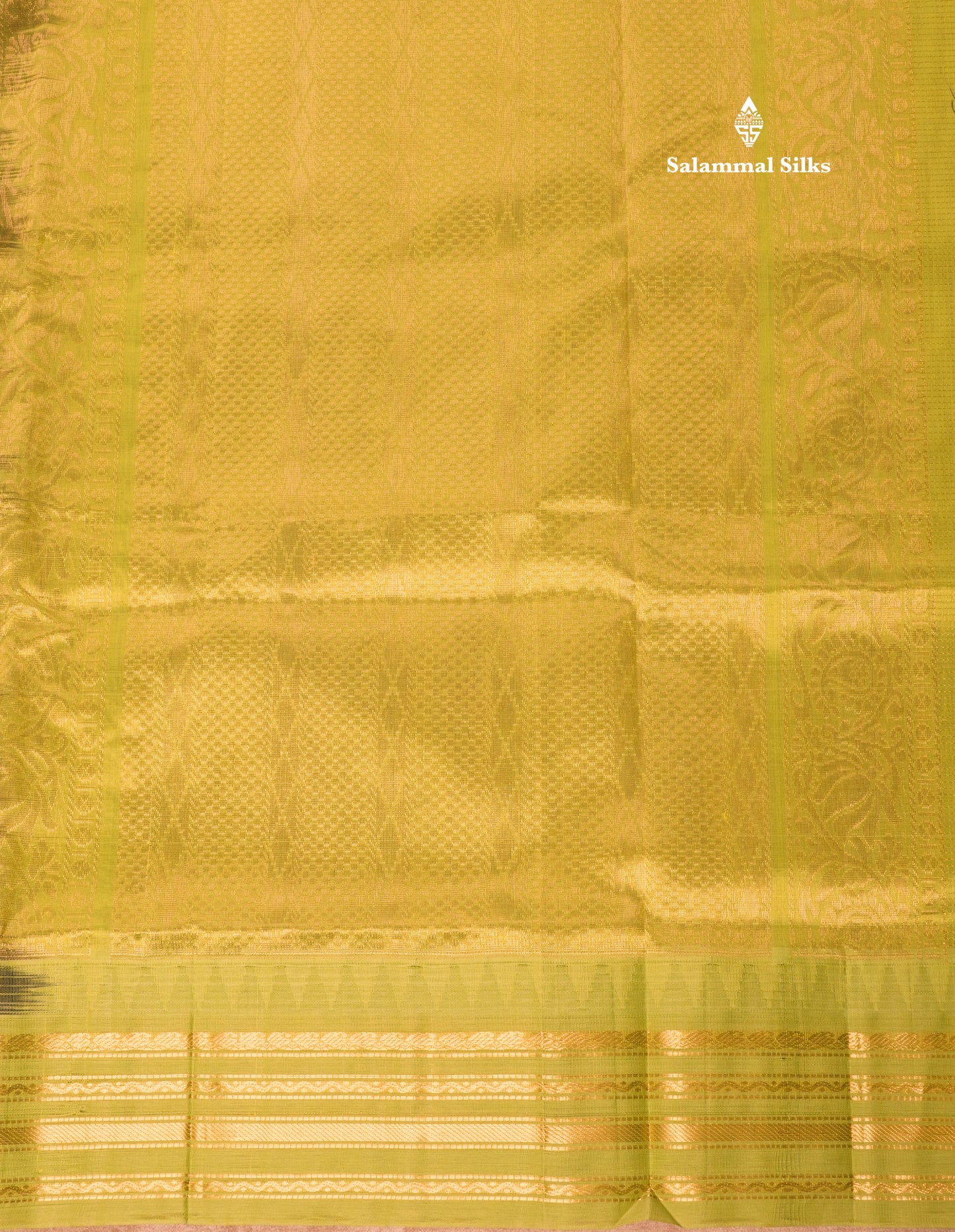 Violet Tiny Zari Checks Pure Silk Cotton Saree With Contrast Parrot Green Border