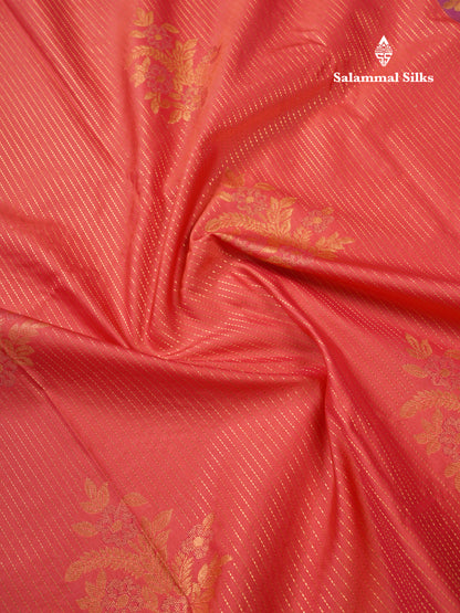 Elephant Grey Semi Silk Saree With Contrast Dark Purple Evening Morning Border