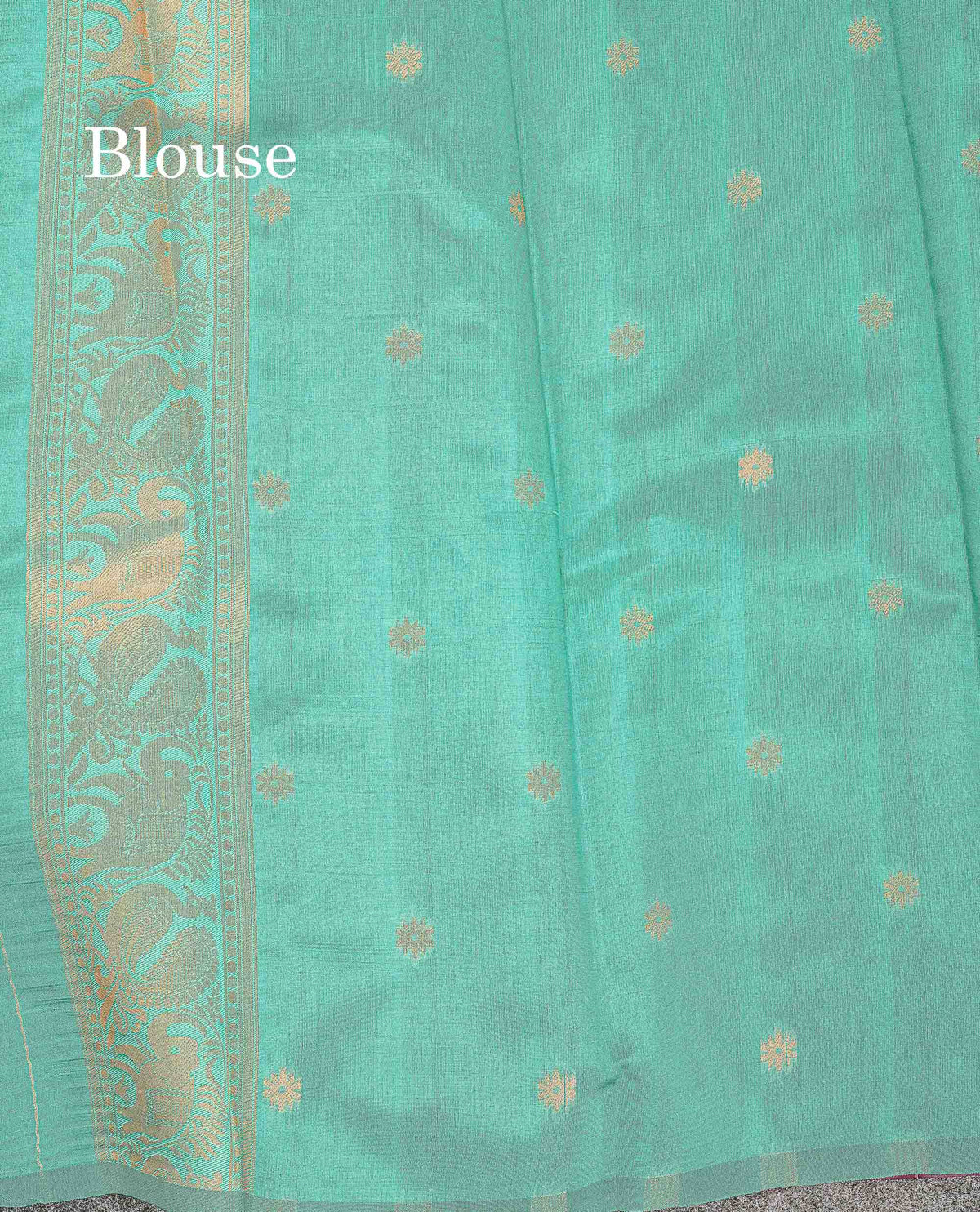 Semi Silk Saree - Magenta Colour Body Small Checks With Butta & Sea Green Traditional Evening Morning Border