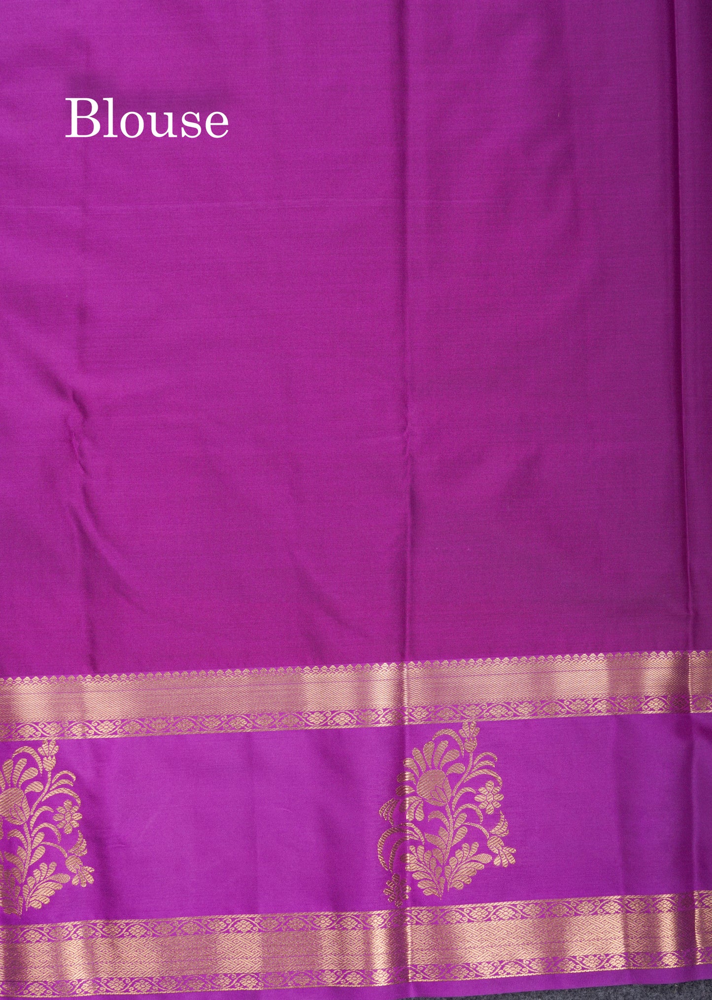 Elephant Grey Semi Silk Saree With Contrast Dark Purple Evening Morning Border