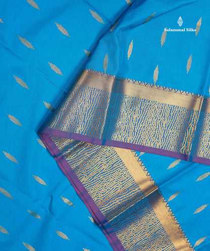 Beautiful Olive Green Malli Moggu Butta Semi Silk Saree With Contrast Dark Brown Fancy Border