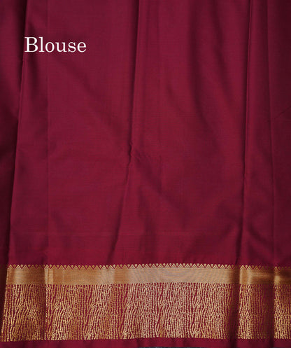 Beautiful Olive Green Malli Moggu Butta Semi Silk Saree With Contrast Dark Brown Fancy Border