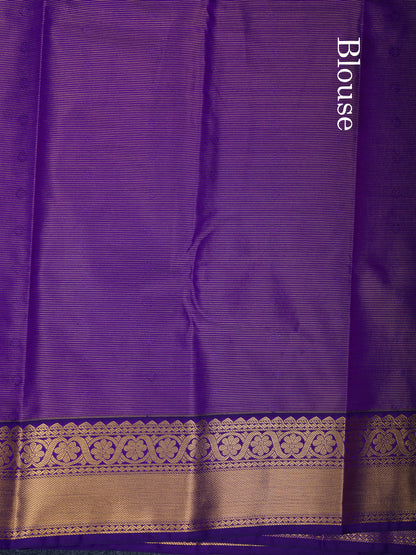 Beautiful Pink Vaira Oosi Semi Silk Saree With Contrast Violet Traditional Border