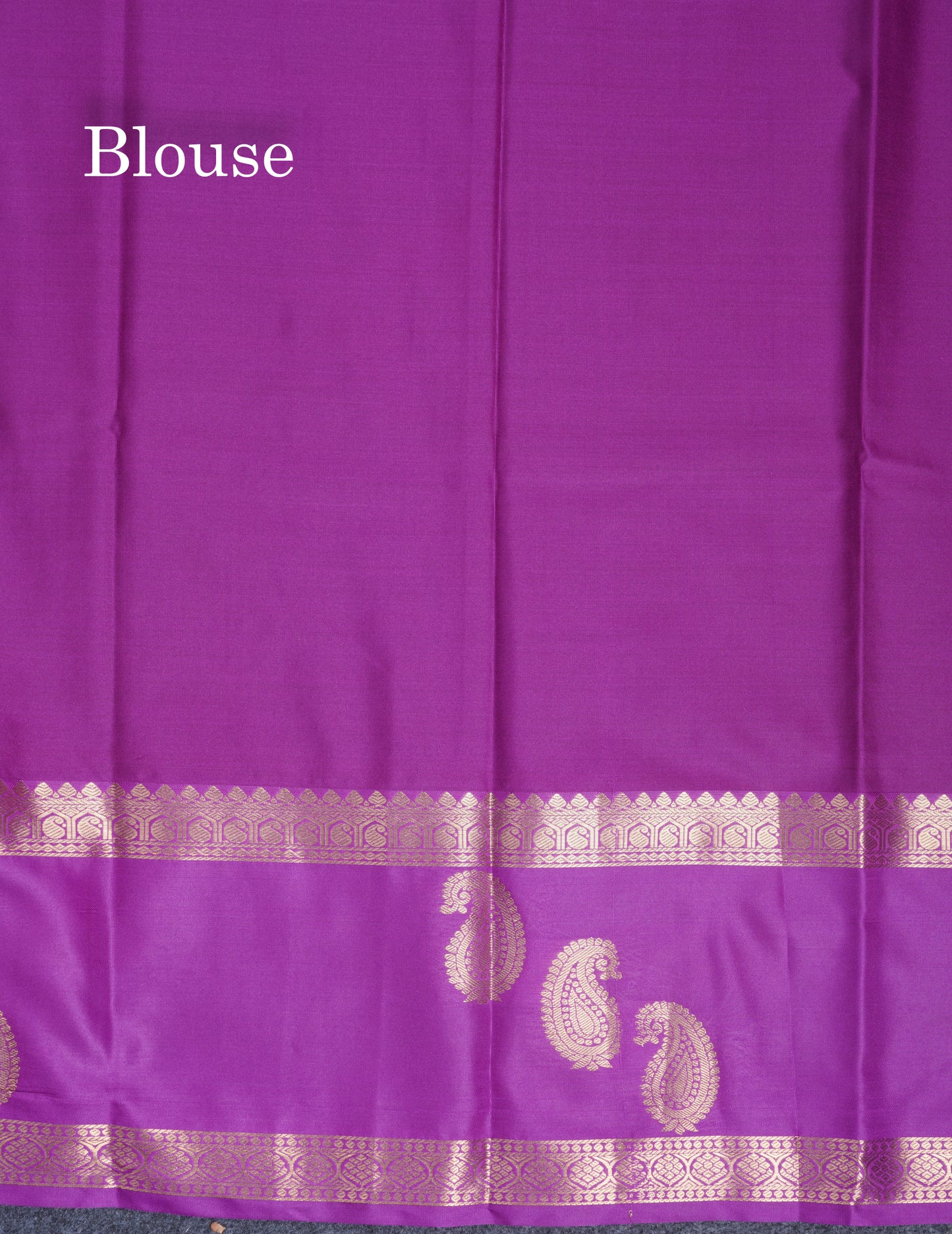 Elephant Grey Semi Silk Saree With Contrast Dark Purple Evening Morning Border