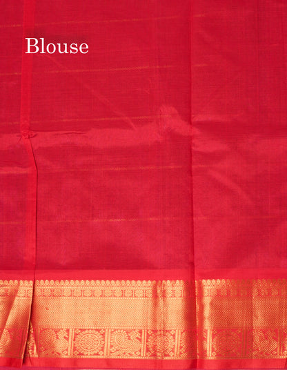 Beautiful Violet Mayil Chakram Pure Silk Cotton Saree With Traditional Border