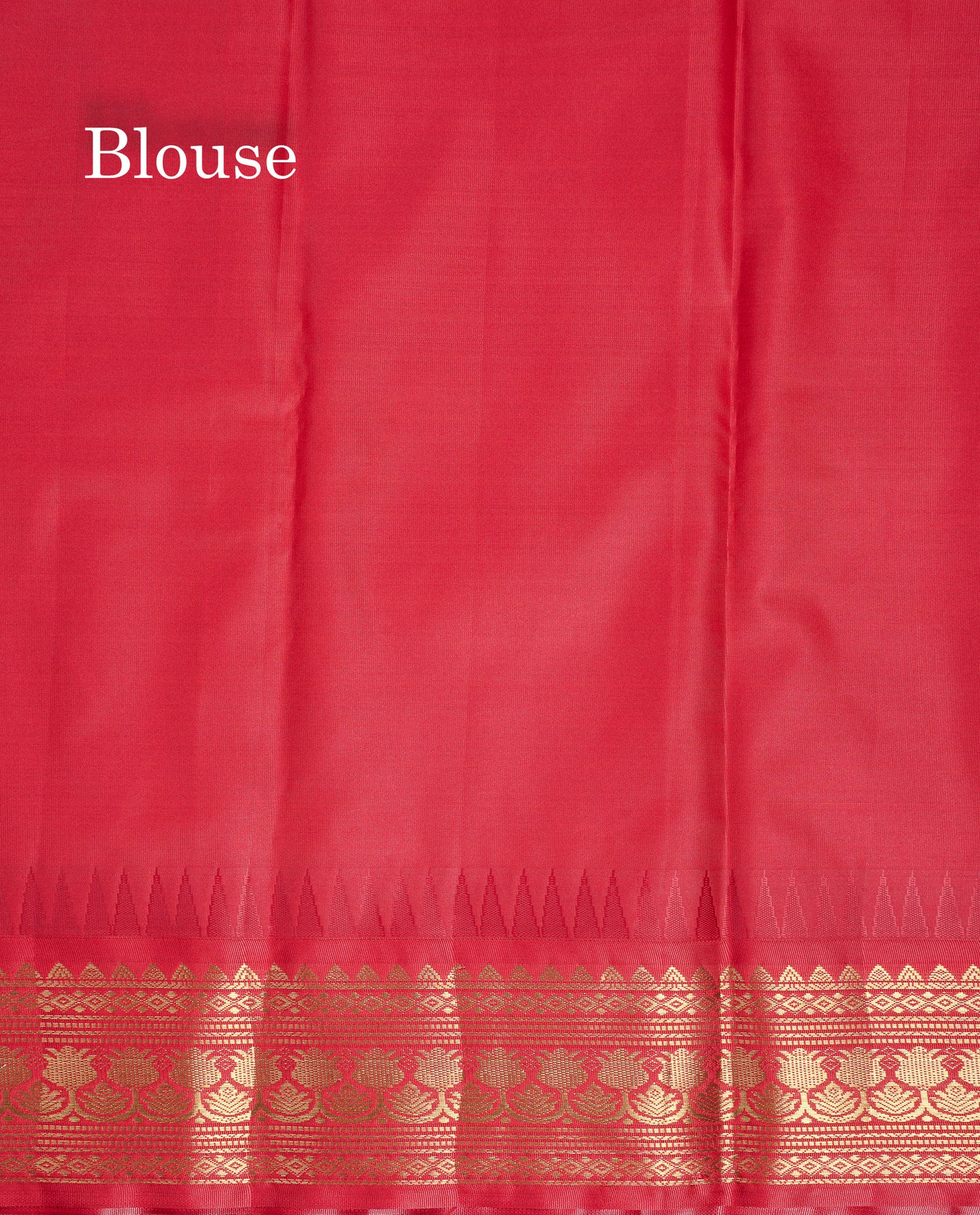 Beautiful Dual Tone Redish Green Semi Silk Saree With Contrast Chilly Red Traditional Temple Border