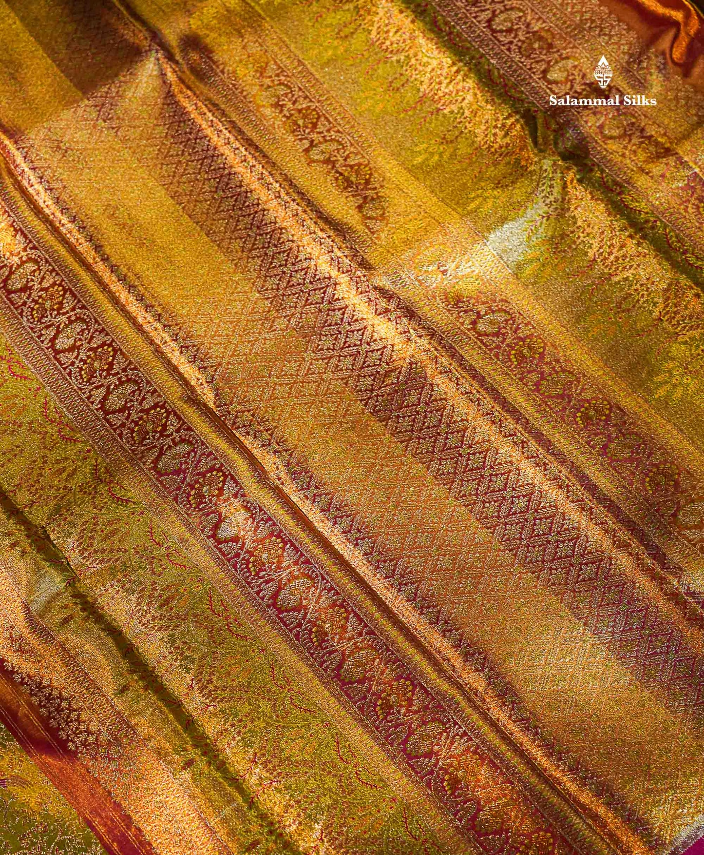 Beautiful Manthulir Green Menakari Work Tissue Bridal Pure Kanjivaram Silk Saree With Contrast Pink Fancy Evening Morning Border