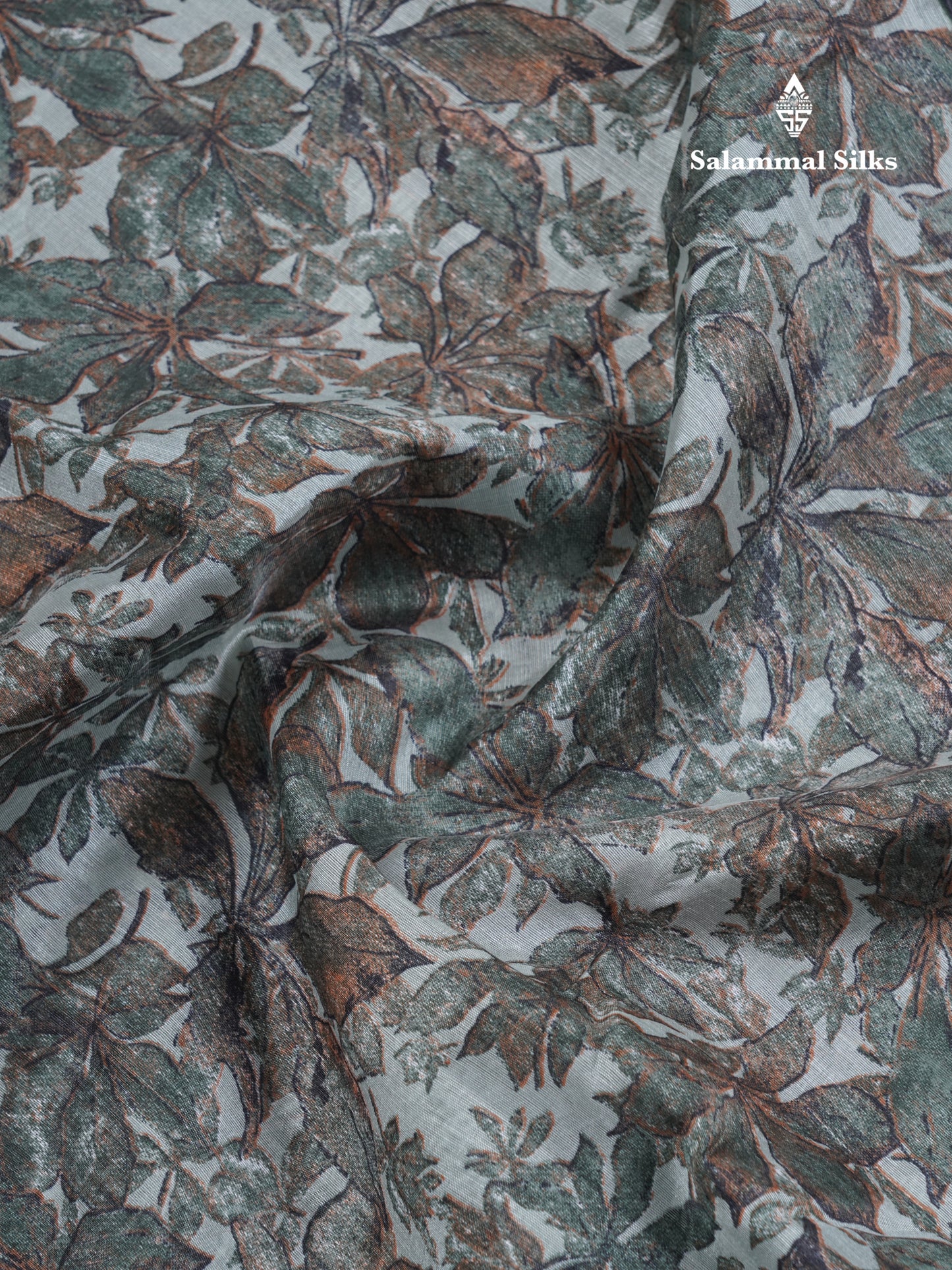 Beautiful Cream Sandal Mixed Cotton Saree With Contrast Olive Mustard Yellow Tissue Borber