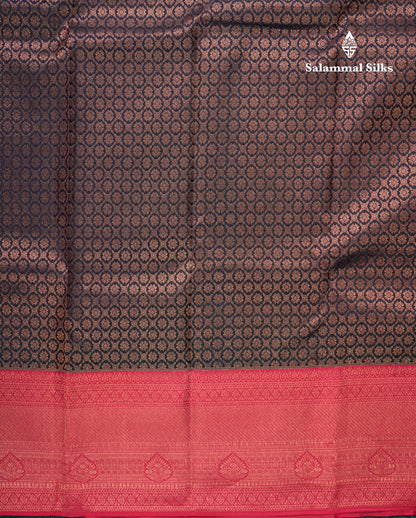 Purple Color Kanjivaram Pure Silk Saree with Pink Blouse