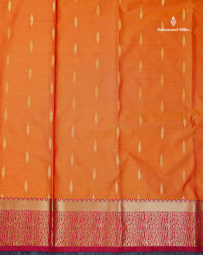 Beautiful Olive Green Malli Moggu Butta Semi Silk Saree With Contrast Dark Brown Fancy Border