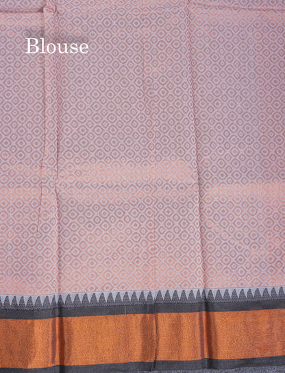 Beautiful White Kota Cotton Saree With Contrast Ganga Jamuna Border