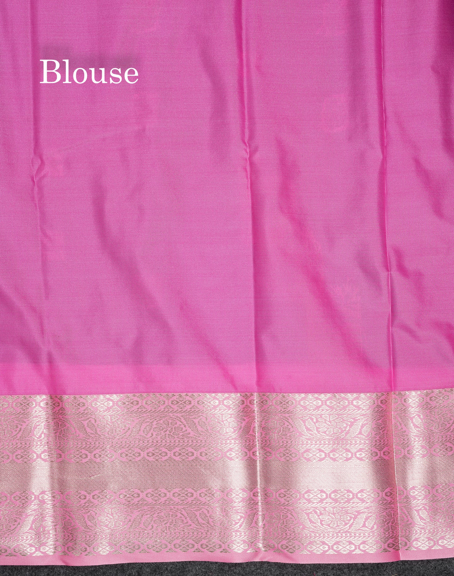 Beautiful Violet Semi Silk Saree With Contrast Baby Pink Traditional Border