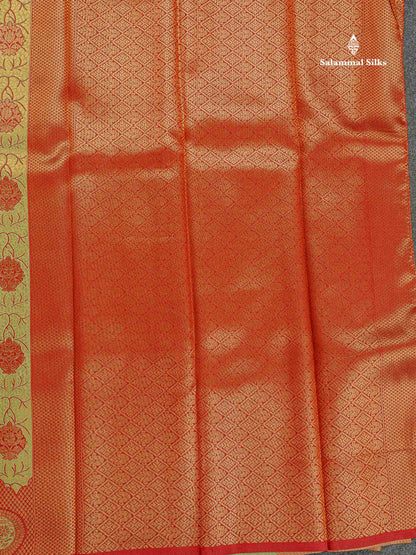 Semi Silk Saree - Pista Green Colour Body With Contrast Maroon Turning Fancy Border