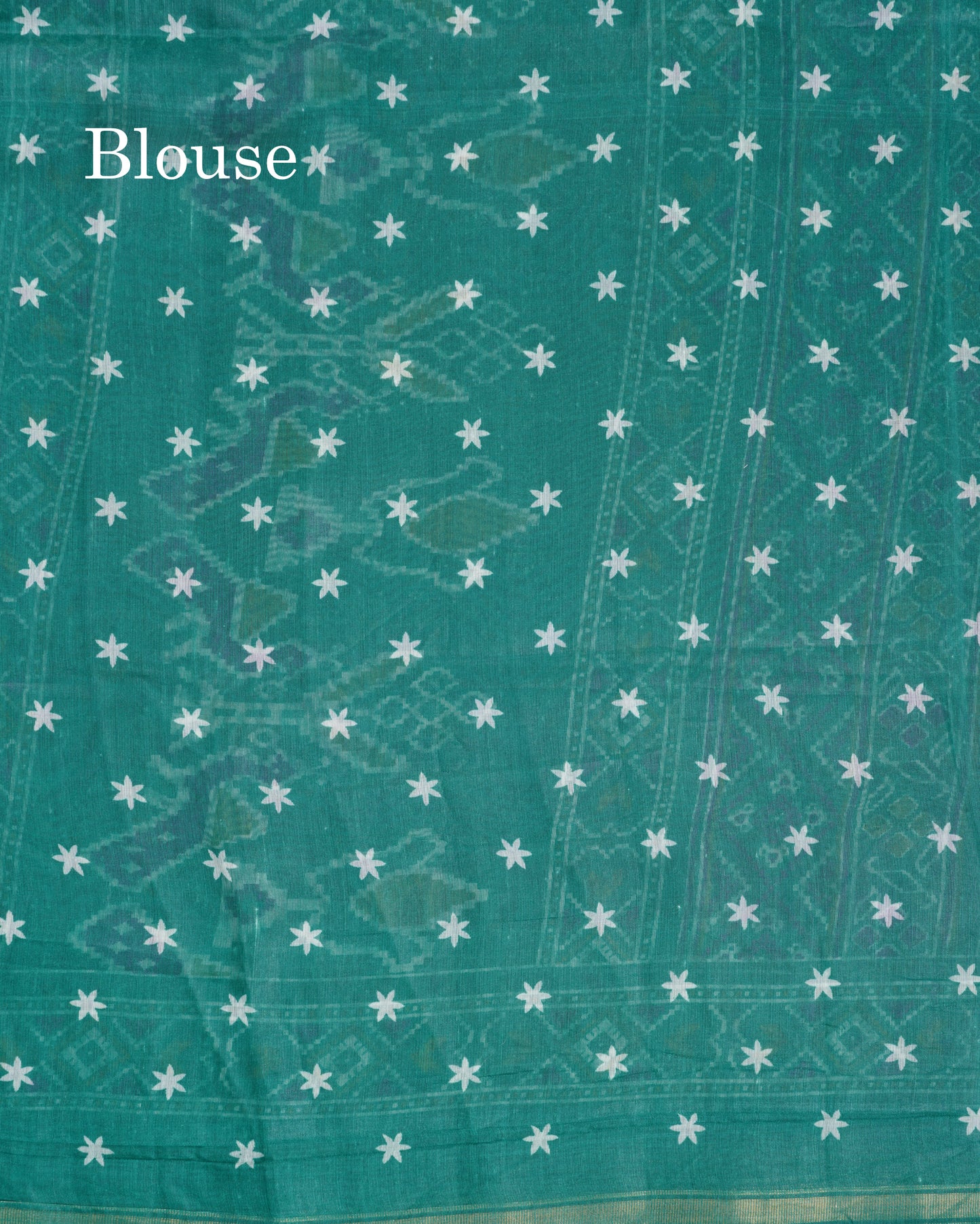 Beautiful Purple Mixed Cotton Saree With Contrast Saffire Green Blouse