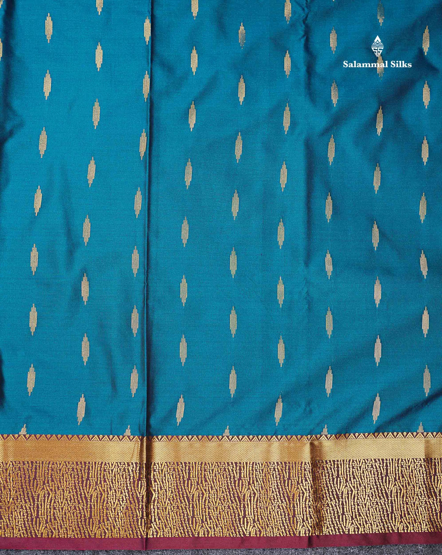 Beautiful Olive Green Malli Moggu Butta Semi Silk Saree With Contrast Dark Brown Fancy Border