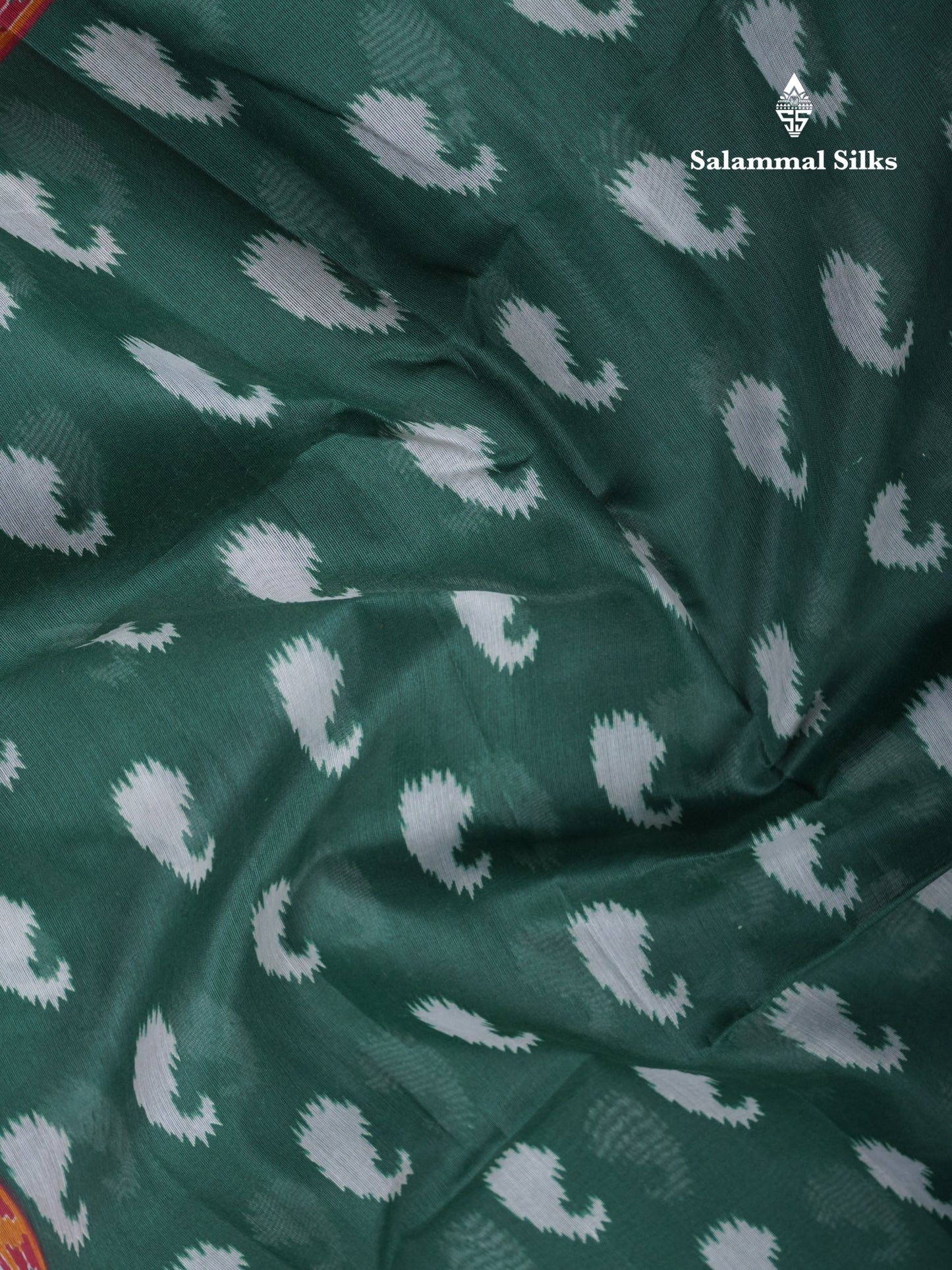 Beautiful Peacock Green Mixed Cotton Saree With Contrast Violet Blouse