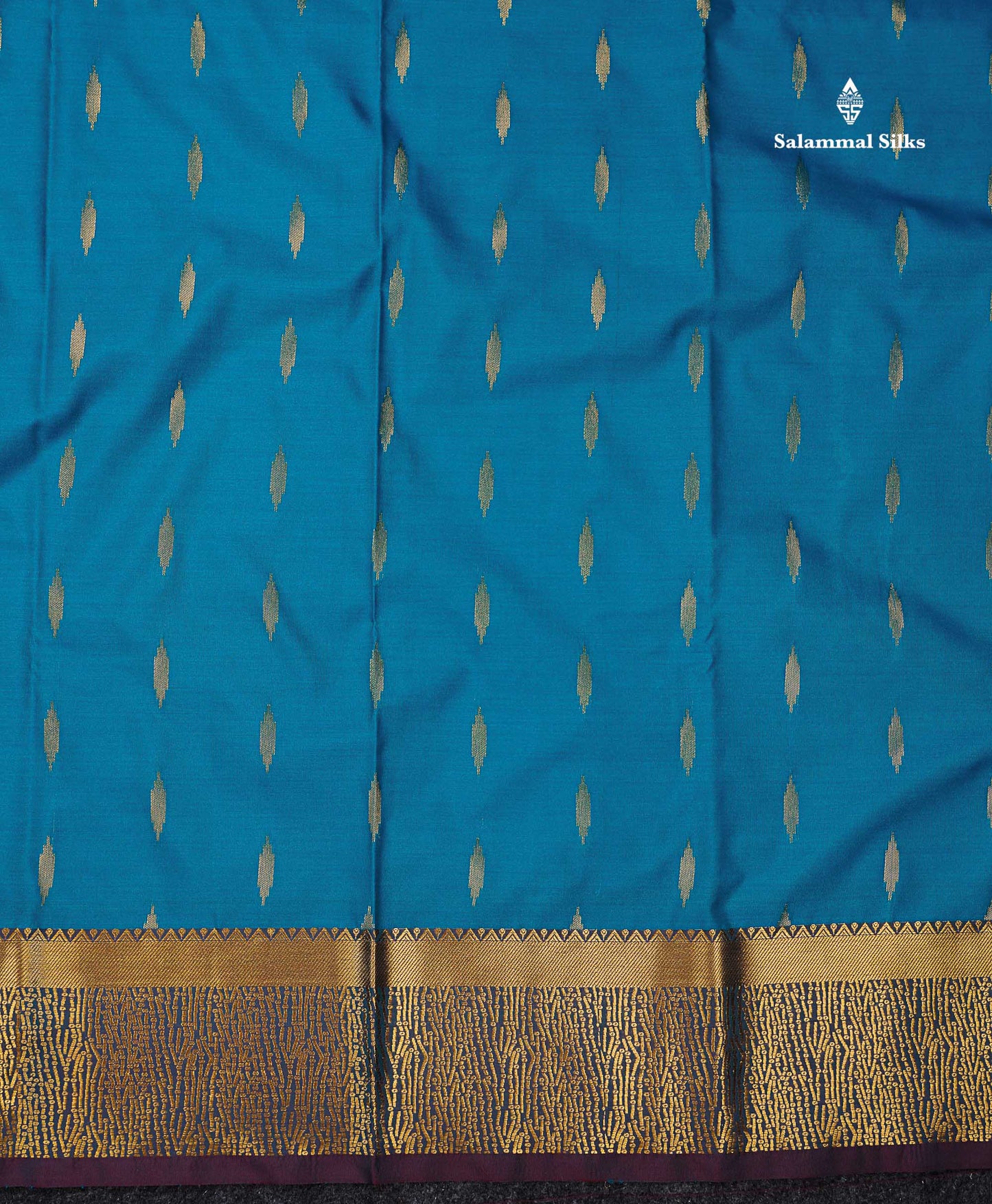 Beautiful Olive Green Malli Moggu Butta Semi Silk Saree With Contrast Dark Brown Fancy Border
