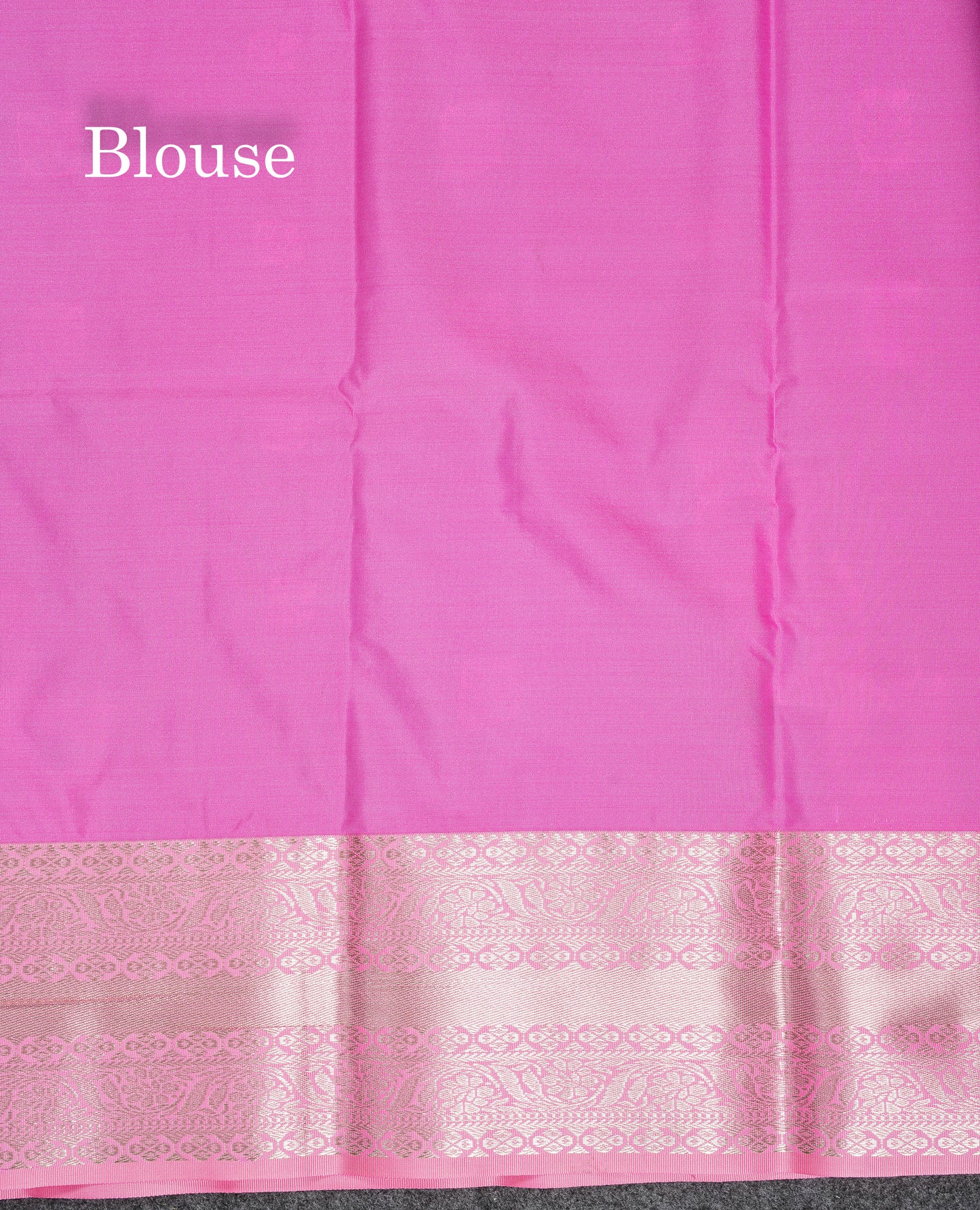 Beautiful Violet Semi Silk Saree With Contrast Baby Pink Traditional Border