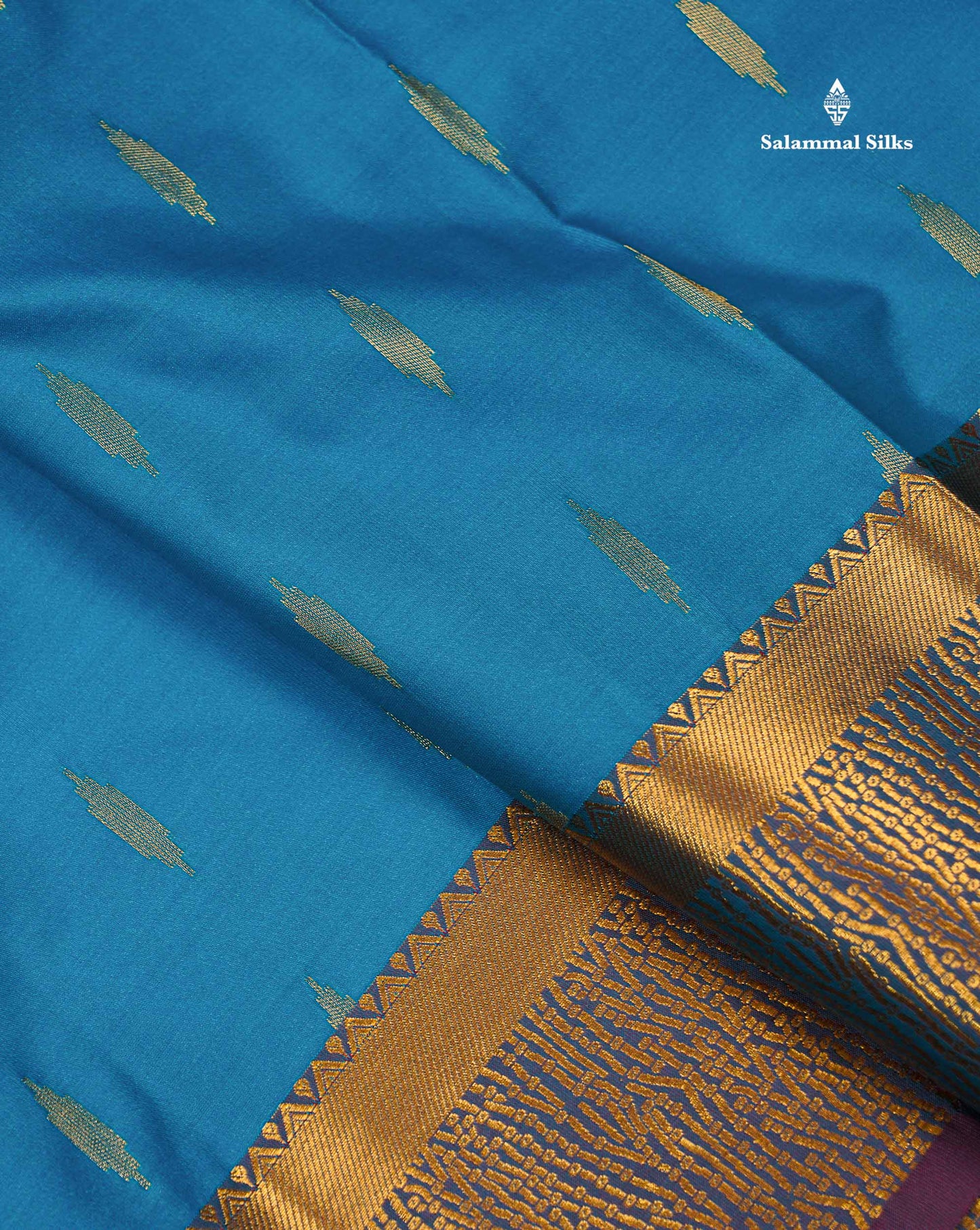 Beautiful Olive Green Malli Moggu Butta Semi Silk Saree With Contrast Dark Brown Fancy Border