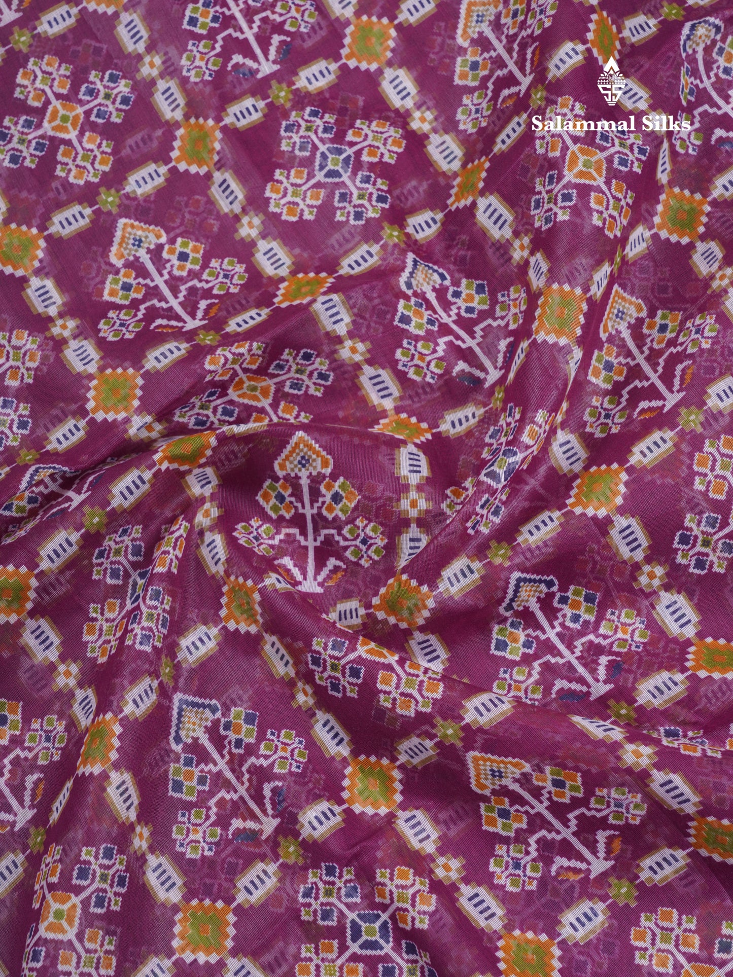 Beautiful Purple Mixed Cotton Saree With Contrast Saffire Green Blouse