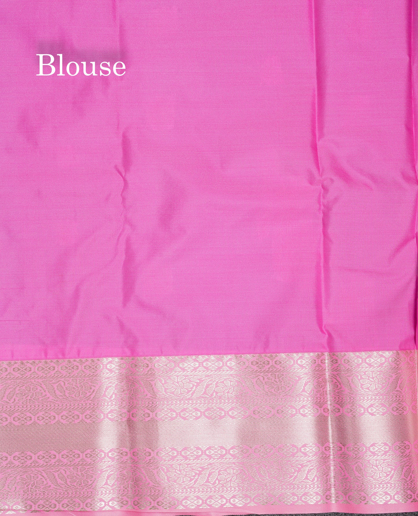 Beautiful Violet Semi Silk Saree With Contrast Baby Pink Traditional Border