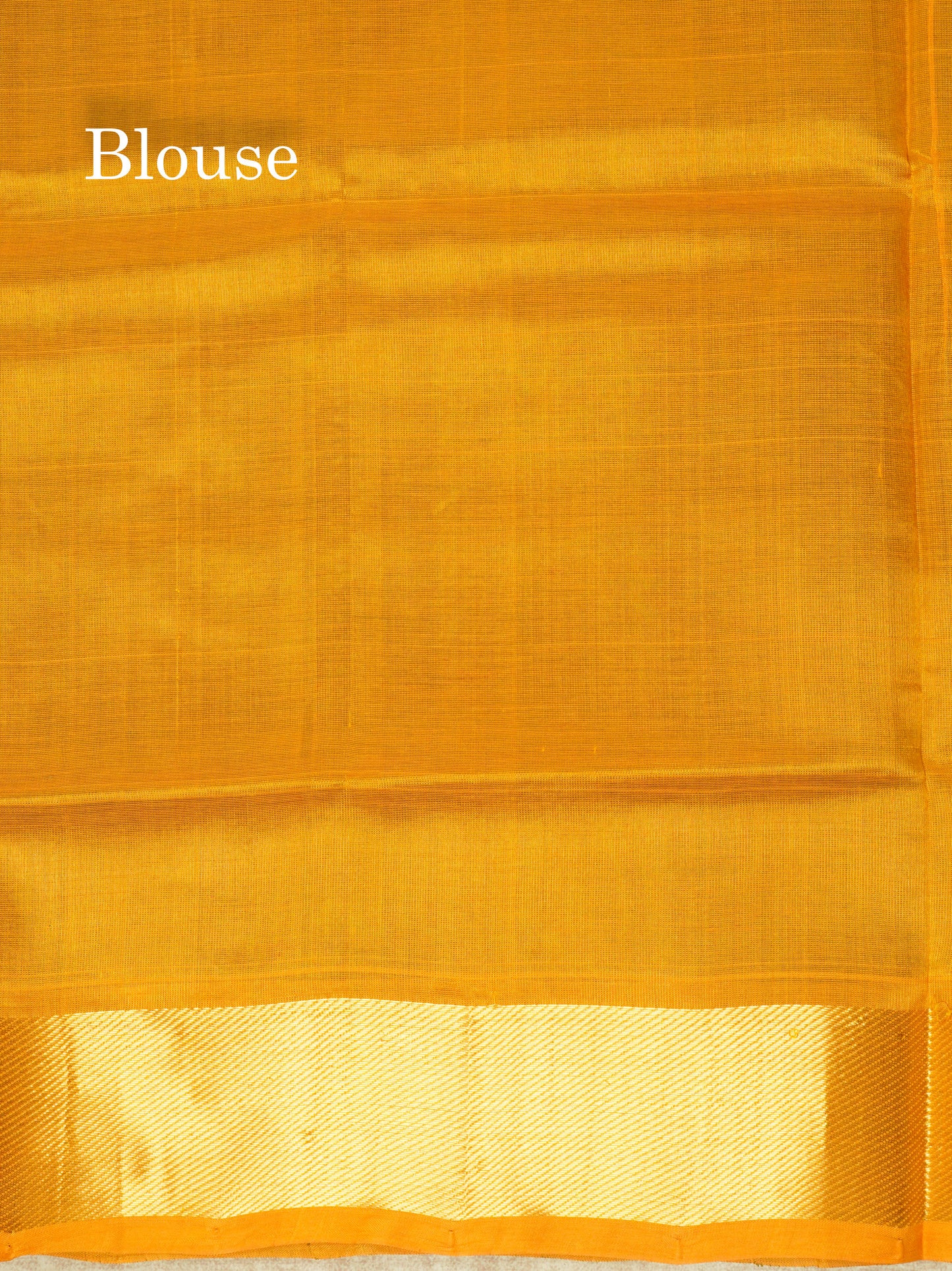 Army Green Plain Pure Silk Cotton Saree With Contrast Mustard Yellow Border