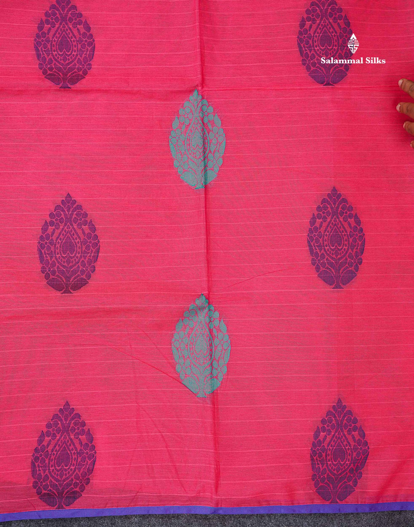 Beautiful Dual Tone Pink Menakari Thread Butta Pure Cotton Saree With Blouse