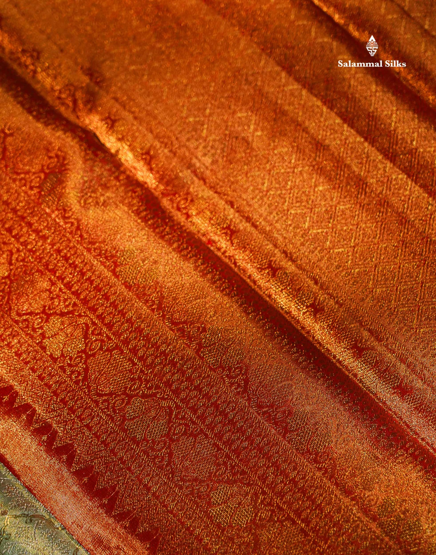 Korvai Beautiful Light Rexona Tissue Bridal 2G Pure Kanjivaram Silk Saree With Contrast Chilly Red Traditional Evening Morning Border