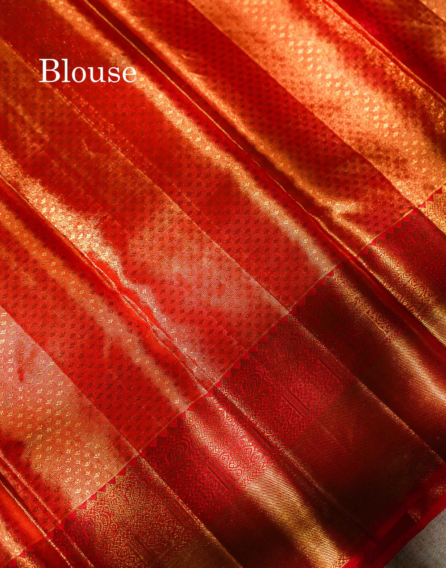 Korvai Beautiful Light Rexona Tissue Bridal 2G Pure Kanjivaram Silk Saree With Contrast Chilly Red Traditional Evening Morning Border