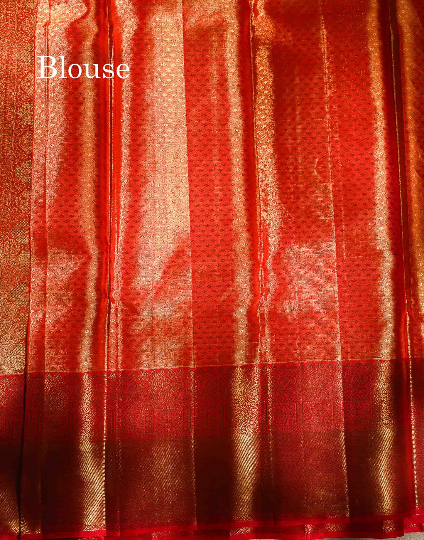 Korvai Beautiful Light Rexona Tissue Bridal 2G Pure Kanjivaram Silk Saree With Contrast Chilly Red Traditional Evening Morning Border